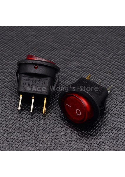 5pcs Kırmızı Işık On-Off Spst Rocker Anahtarı 6A/250V Ac (Yurt Dışından) fiyatları