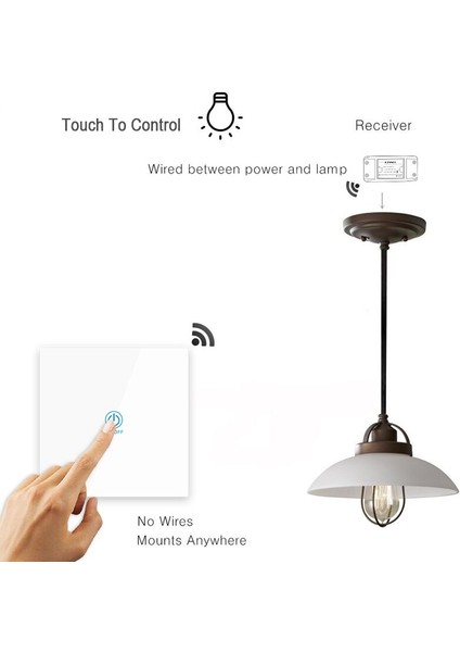 86 Duvar Dokunmatik Kablosuz Uzaktan Kumanda Rf Anahtarı 433 Mhz Modülü Akıllı Ev Temperli Cam Panel LED EV1527 (Yurt Dışından) indirimleri