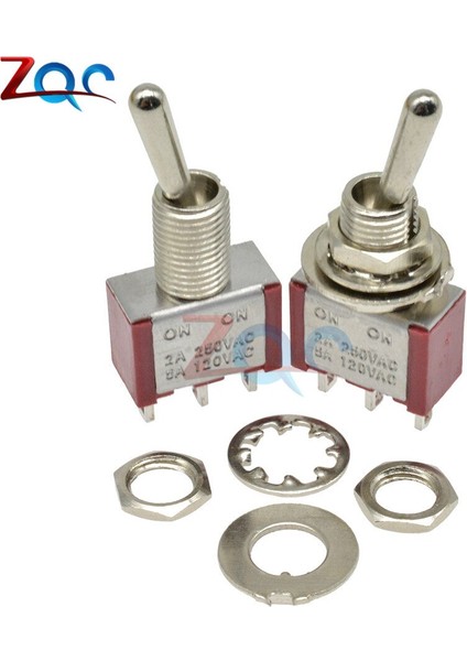 5 Adet MTS-102 Geçiş Anahtarı 3pin 2 Pozisyon Mandallama Spdt MTS102 On-On 120VAC 6A 5A 2A 250VAC 1/4 Inç Montaj 13*8/13*7mm (Yurt Dışından) fırsatları