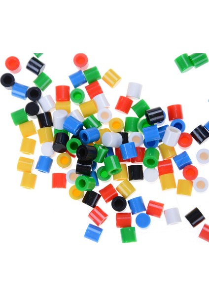 Dokunsal Düğme Kapakları Plastik Kap Şapka 6*6 Dokunsal Basmalı Düğme Anahtarı Kapak 20 Adet/grup Rastgele Renk (Yurt Dışından)