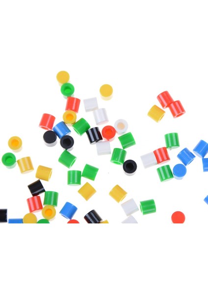 Dokunsal Düğme Kapakları Plastik Kap Şapka 6*6 Dokunsal Basmalı Düğme Anahtarı Kapak 20 Adet/grup Rastgele Renk (Yurt Dışından) modelleri