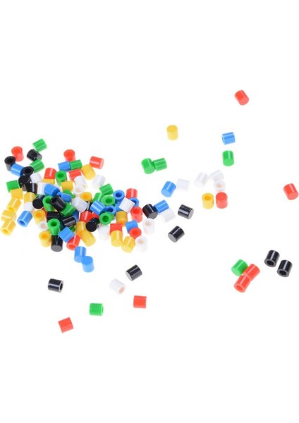 Dokunsal Düğme Kapakları Plastik Kap Şapka 6*6 Dokunsal Basmalı Düğme Anahtarı Kapak 20 Adet/grup Rastgele Renk (Yurt Dışından) fırsatları
