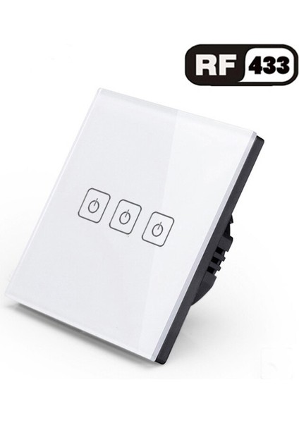 Ab/ingiltere Standardı 1/2/3 Gang Kablosuz Uzaktan Kumanda Işık Anahtarları, Akıllı Ev RF433 Uzaktan Kumanda Duvar Dokunmatik Anahtarı (Yurt Dışından) modelleri