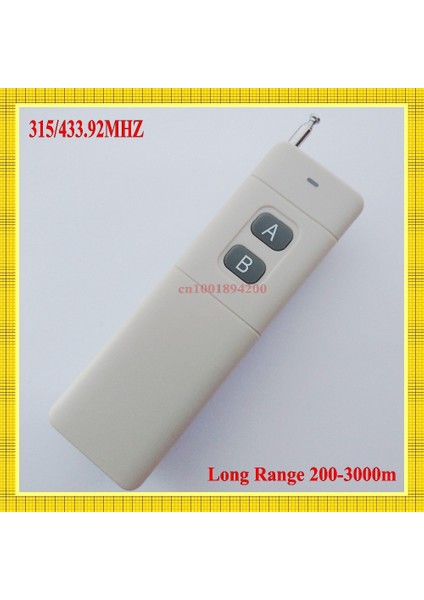 Yüksek Güçlü Uzaktan Kumanda 200M-3000M 130MW Uzun Menzilli Mesafe Paneli 2 Düğme Anahtarı Açık Kapalı Kelime Rf 315/433 (Yurt Dışından) modelleri
