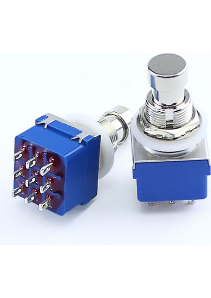 9-Pin 3pdt Gitar Efektleri Pedal Kutusu Stomp Ayak Metal Anahtarı Gerçek Bypass Sıcak Satış Mavi (Yurt Dışından)