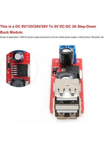 Çift USB Dc 6V-40V - 5V Dc-Dc 3A Buck Voltaj Stabilize Modül (Yurt Dışından) fiyatları