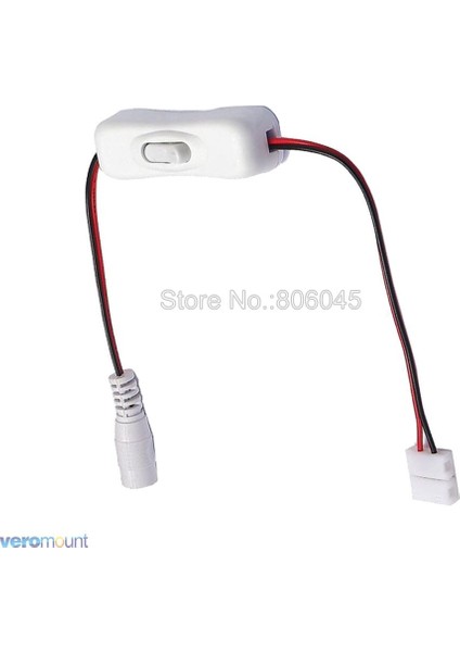 Açma/kapama Anahtarı Dişi Güç Kablosu Dc 5.5x2.1mm ve 8mm / 10MM Kolay Lehimsiz Geçmeli Konnektör 12V 24V LED Şerit Işık (Yurt Dışından) modelleri
