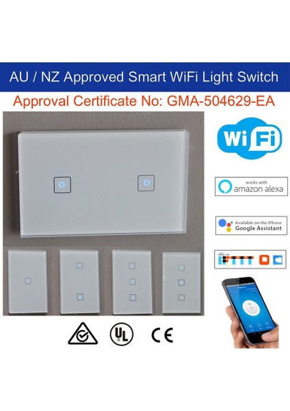 Akıllı Wifi Işık Fanı Tek Karartma Anahtarı Masa Lambası Google Home Alexa Cont Tek Karartma Gri (Yurt Dışından) indirimleri