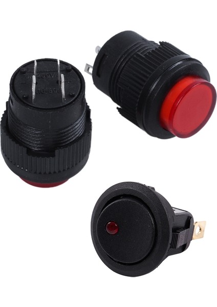 Adet 4 Terminalleri Kırmızı LED Lamba Anlık Basmalı Düğme Anahtarı Dc 3 V ve 1x 12 V LED Invertör Sallanan Rocker Anahtarı Kırmızı (Yurt Dışından) indirimleri