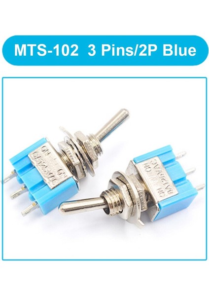 Geçiş Anahtarı Büküm Sarsıntı Külbütör Kolu MTS-102 103 202 On-Off 3 Pozisyon Sıfırlama 2p/3p Kırmızı/mavi 3/6 Pin Testi Dıy (Yurt Dışından)