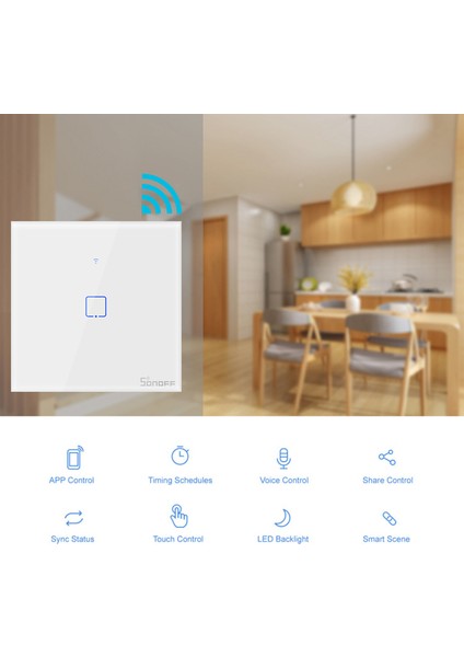 Sonoff 1 Gruplu Wifi Akıllı Anahtarlar T1 (Ab ve Ingiltere) Güvenli Taşınabilir Olarak Bölünmüştür (Yurt Dışından)