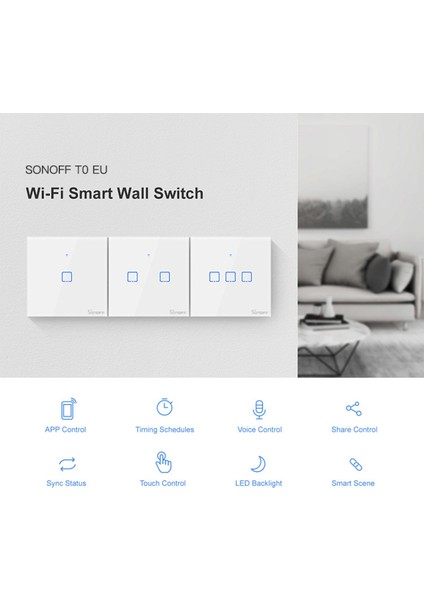 Sonoff 1 Gruplu Wifi Akıllı Anahtarlar T1 (Ab ve Ingiltere) Güvenli Taşınabilir Olarak Bölünmüştür (Yurt Dışından)