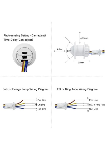 Zaman Gecikmesi Ayarlanabilir 110V-220V Son Derece Hassas Otomatik Açma/kapama Pır Kızılötesi Hareket Sensörü Anahtar Modu Işık Anahtarı (Yurt Dışından) indirimleri
