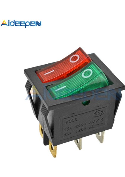 Kcd6 Rocker Anahtarı On-Off-On/on-Off 4 Pin 6pın 15A 250V Çift Işık Anahtarı Tekne Güç Anahtarı Çift Gemi Tipi (Yurt Dışından) modelleri