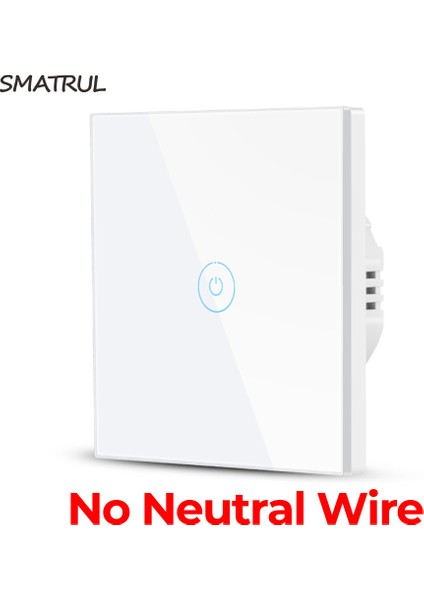 Smatrul - Duvar Aydınlatma Anahtarı - Nötr Hat Gerektirmez - 1/2/3 Gang - Standart Sensör Açık Kapalı - 110V-240V (Yurt Dışından)