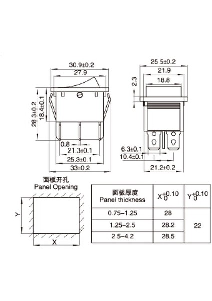Kcd4 Su Geçirmez Kapak 29X35MM Montaj Deliği Dikdörtgen Şeffaf Silikon Su Geçirmez Koruma Kapağı 25X31MM Rocker Anahtarı Için Uygun (Yurt Dışından) fiyatları