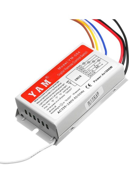 YM-084 Akıllı Ev LED Işık Lambaları Için 4 Kanal Dijital Kablosuz Uzaktan Kumanda Anahtarı (Yurt Dışından) modelleri