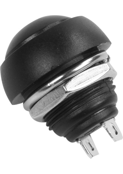 Siyah 10X Adet M4 12MM Su Geçirmez Anlık Açma/kapama Düğmesi Yuvarlak Spst Anahtarı (Yurt Dışından)