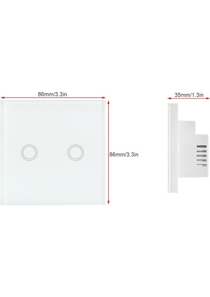 Enerji Tasarruflu Uzaktan Kumanda Iki Düğmeli Anahtar Dokunmatik Fonksiyonlu Akıllı Anahtar (Yurt Dışından) modelleri