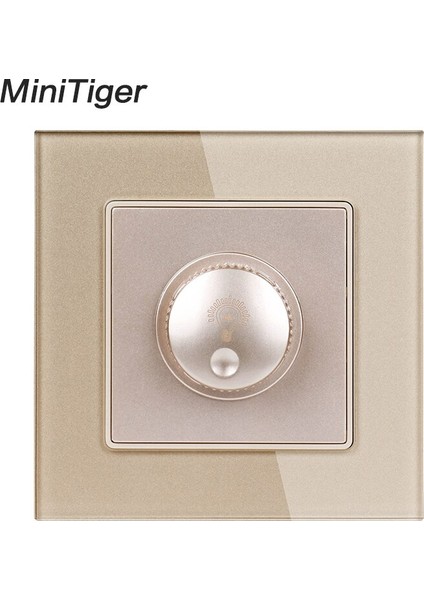 Minitiger Lamba Dimmer Regülatörü Sadece LED Ampul Lüks Kristal Cam Panel Duvar Işık Anahtarı Interruptor 16A 0 ~ 300 W (Yurt Dışından)