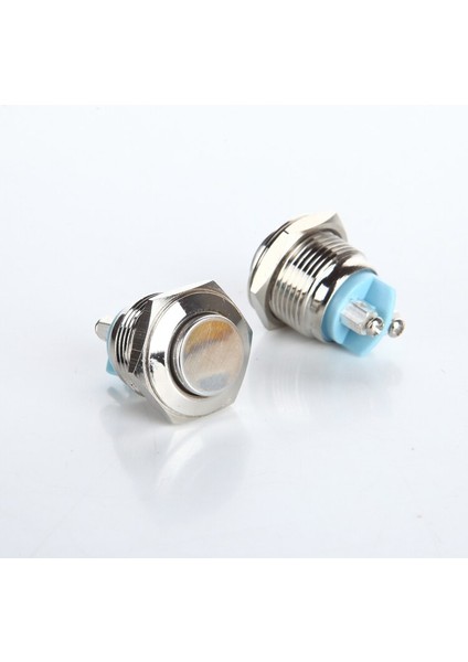 P3 Anlık Basmalı Düğme Anahtarı 16MM Paslanmaz Çelik Metal Dairesel Küçük Boyutlu Su Geçirmez Yüksek Kendini Sıfırlama (Yurt Dışından)