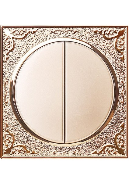 Lüks Oymalı Anahtar Prizi 2GANG2WAY Duvar Lambası Prizi 110V-250V 10A (Yurt Dışından)