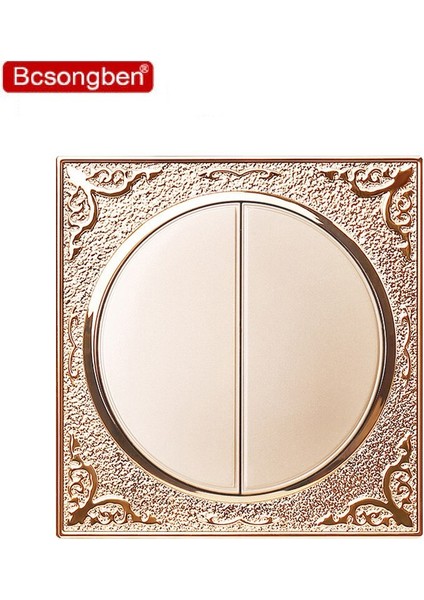 Lüks Oymalı Anahtar Prizi 2GANG2WAY Duvar Lambası Prizi 110V-250V 10A (Yurt Dışından) fiyatları