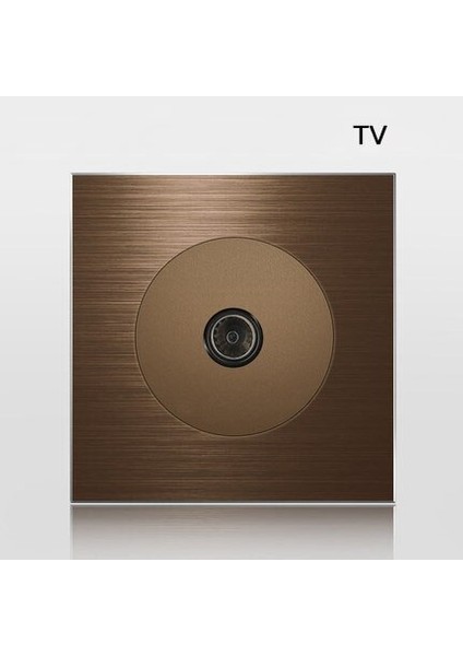 86 Tip 1 2 3 4 Gang 1 Yollu 2 Yollu Ev Duvar Priz Alüminyum Fırçalanmış Kahverengi Panel LED Gösterge Anahtarı Ab Soket 90 V-250 V (Yurt Dışından)