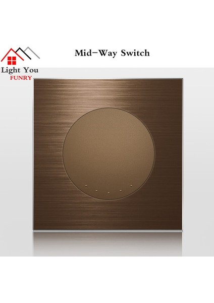 86 Tip 1 2 3 4 Gang 1 Yollu 2 Yollu Ev Duvar Priz Alüminyum Fırçalanmış Kahverengi Panel LED Gösterge Anahtarı Ab Soket 90 V-250 V (Yurt Dışından) fırsatları
