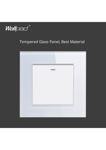 Ara Anahtar Wallpad Temperli Cam 110V-250V Ab Ingiltere Standart Floresan 1 Gang Ara Basmalı ve Kapalı Anahtarı (Yurt Dışından) modelleri