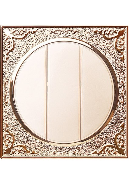 Lüks Oyma Basma Düğmesi Anahtar Priz 3GANG2WAY Duvar Işık Soketi 110V-250V 10A (Yurt Dışından)