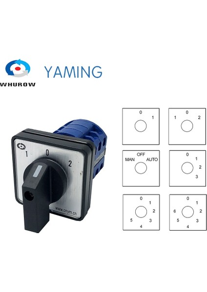 Elektrik 2/3/4/6/7 Pozisyon 20A 660V 3 Kutuplu Kontrol Gümüş Kontak Döner Değiştirme Kam Anahtarı LW26-20 LW28-20 YMW26-20/3 (Yurt Dışından)