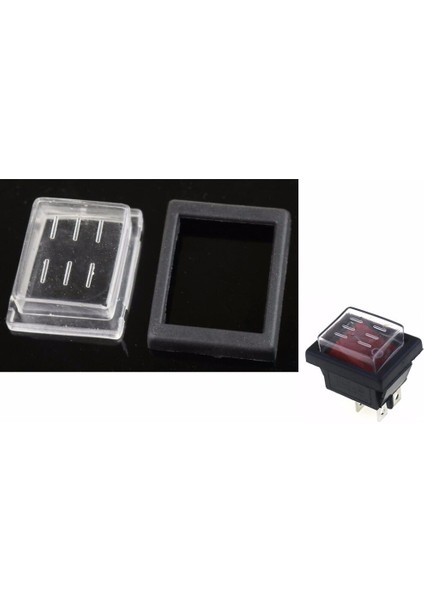 5pcs Kcd4 Serisi Gövde Anahtarı Kapağı, 31*25MM Su ve Toz Geçirmez Kapak, Şeffaf Silikon Conta Kapağı. (Yurt Dışından)