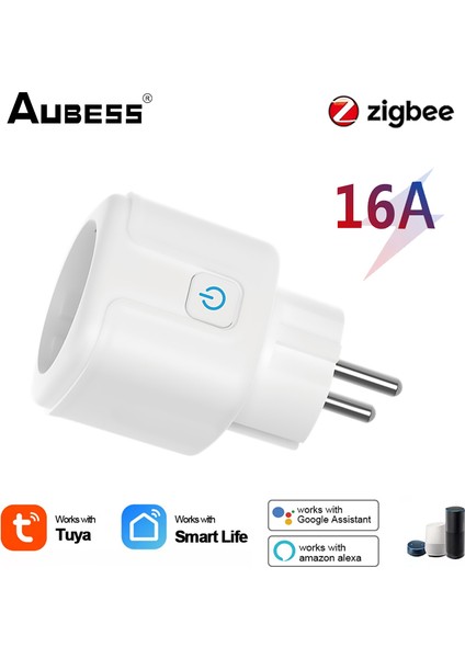 [10000 Stokta Var] Tuya Zigbee Ab Akıllı Priz Fişi Akıllı Ev Kablosuz Uzaktan Kumanda Uygulaması Google Alexa Için Güç Monitörü Çıkışı (Yurt Dışından)