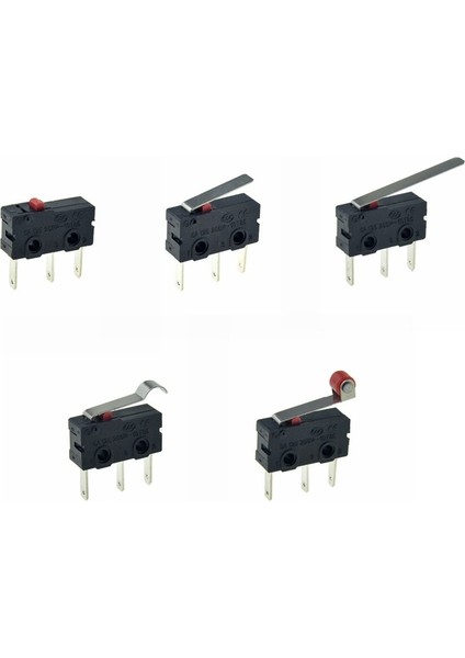 Adet Mini Limit Anahtarı No Nc Spdt 3 Pin 8mm Daha Uzun Terminaller 5A 125V 250V 29MM Makaralı Ark Kolu Eylem Itme Mikro Anahtarlar (Yurt Dışından)