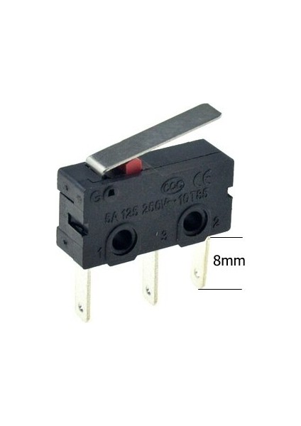 Adet Mini Limit Anahtarı No Nc Spdt 3 Pin 8mm Daha Uzun Terminaller 5A 125V 250V 29MM Makaralı Ark Kolu Eylem Itme Mikro Anahtarlar (Yurt Dışından) fiyatları