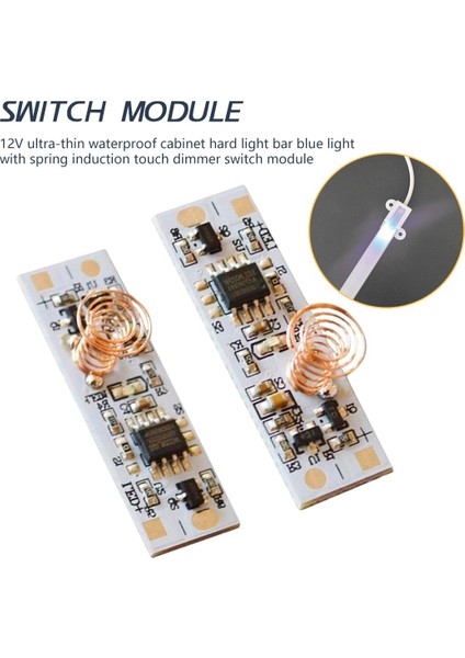 LED Işık Şeridi 3A DC12V Kapasitif Dokunmatik Sensör Anahtarı Helezon Yay Anahtarı Akıllı Ev Için LED Dimmer Kontrol Anahtarı (Yurt Dışından)