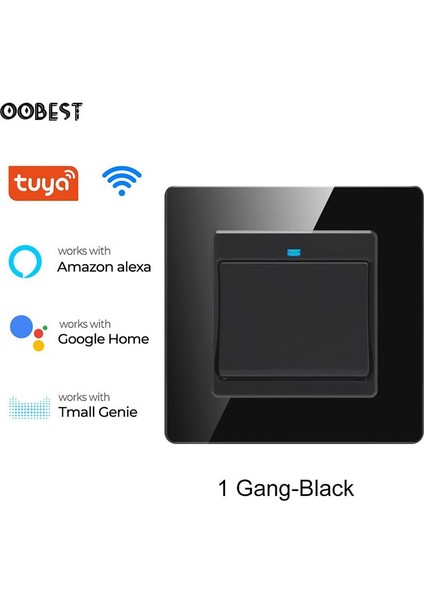 1 Adet 16A Tuya Akıllı Wıfı Kablosuz Anahtar Priz Ab ve Abd Cam Zamanlama App Cep Telefonu Düğme Paneli Alexa Google Assistant ile Çalışmak (Yurt Dışından)