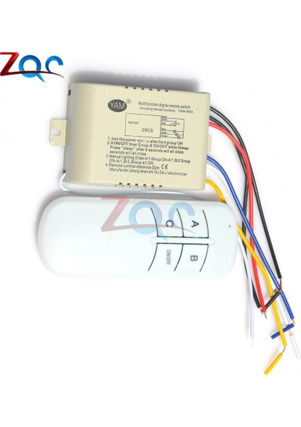 Rf Uzaktan Kumanda LED Işık Anahtarı 3 Yollu Röle 220 V 50/60Hz Dijital Kablosuz Uzaktan Kumanda Anahtarı Tavan LED Lamba Ampul (Yurt Dışından)