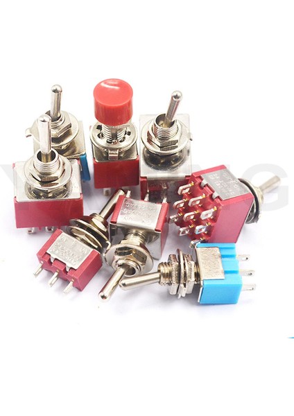 Geçiş Anahtarı Büküm Sarsıntı Külbütör Kolu MTS-102 103 202 On-Off 3 Pozisyon Sıfırlama 2p/3p Kırmızı/mavi 3/6 Pin Testi Dıy (Yurt Dışından) modelleri