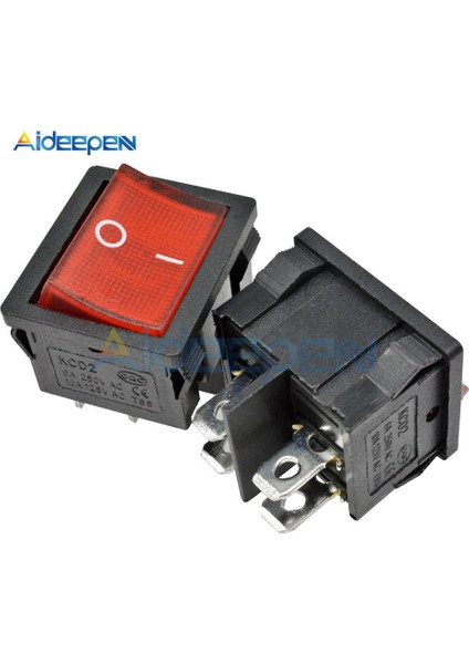 Kcd5 Mandallama Rocker Anahtarı 4 Pin 6 Pin On-Off On-Off-On 6A 250V Tekne Güç Anahtarı Basma Düğmesi Işık ile 21*24MM (Yurt Dışından)