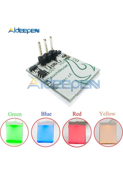 Dc 2.7V-6V Kapasitif Dokunmatik Anahtar Düğmesi Rgb LED Sensör Anahtar Modülü Dıy Elektronik Kart Çok Renkli Anti-Parazit 3V 5V (Yurt Dışından)