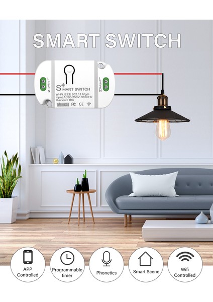 Yeni 10A Wifi Akıllı Anahtar Zamanlayıcı Kablosuz Anahtarlar Akıllı Ev Otomasyonu Tuya Alexa Google Home ile Uyumlu (Yurt Dışından)