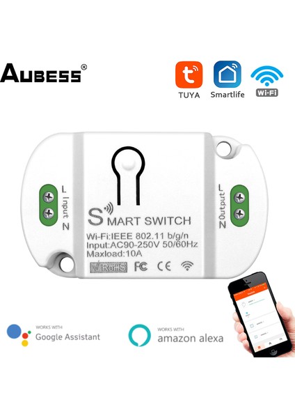 Yeni 10A Wifi Akıllı Anahtar Zamanlayıcı Kablosuz Anahtarlar Akıllı Ev Otomasyonu Tuya Alexa Google Home ile Uyumlu (Yurt Dışından) fiyatları