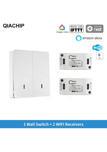 Qıachıp Akıllı Ev Wifi Rf Uzaktan Kumanda Anahtarı Tuya 110V 220V 433MHZ Kablosuz Alexa Google Ev Zamanlayıcı Otomasyon Modülü (Yurt Dışından) fırsatları