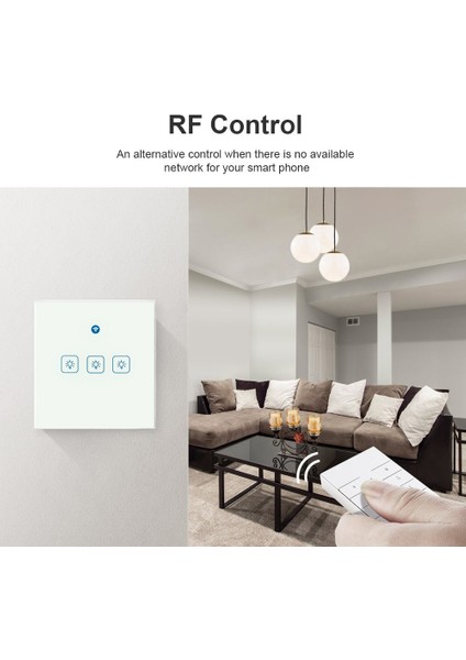 Ewelink Ab Wifi Akıllı Anahtar 433 Mhz Dokunmatik Işık Anahtarı Paneli Kablosuz Duvar Anahtarı Ses Kontrolü Google Ev ve Alexa ile Çalışır (Yurt Dışından)