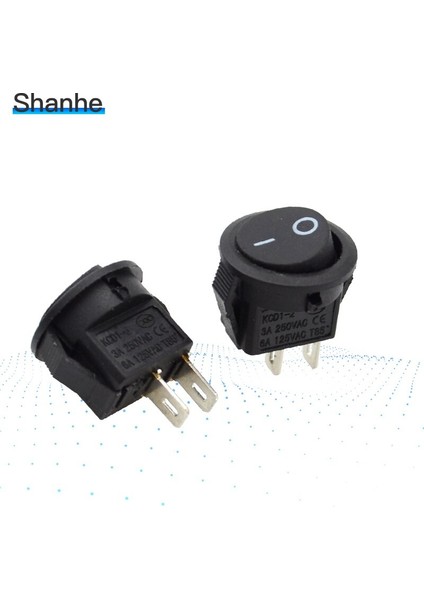 5 Adet Küçük Siyah 2pin Rocker Anahtarı Tahterevalli Güç Anahtarı 3A 250V 6A 125VAC (Yurt Dışından)