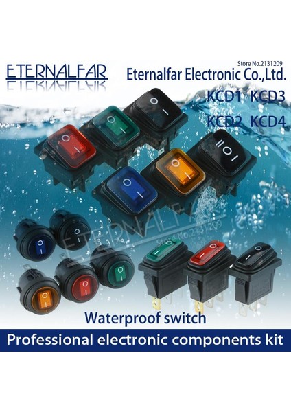 Kcd1 Kcd2 Kcd4 Kcd6 Açık Kapalı 10A 16A 20A 125V 250V Ac Ağır Hizmet Dpst Mühürlü Su Geçirmez Otomatik Tekne Deniz Geçiş Rocker Anahtarı ile (Yurt Dışından)