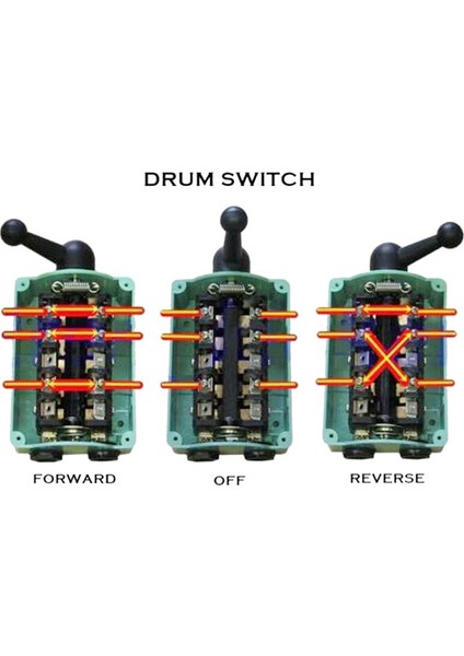 60 Amp Davul Anahtarı Ileri/kapalı/geri Motor Kontrolü Yağmur Geçirmez Geri Döndürme 60A Yüksek Kalite (Yurt Dışından) indirimleri