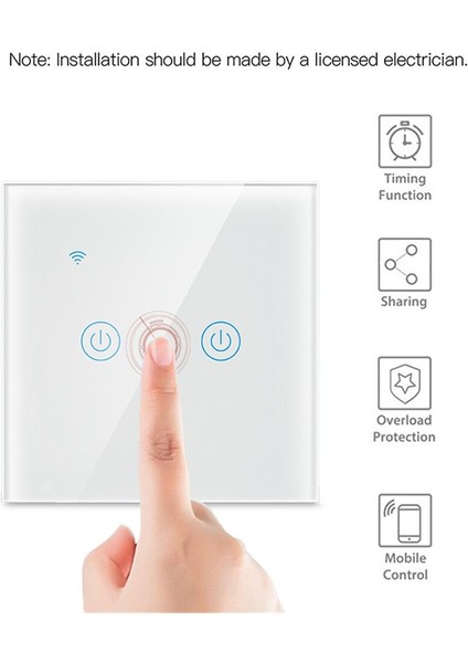 Akıllı Wifi Dokunmatik Işık Anahtarı Tuya RF433 Uzaktan Akıllı Ev Denetleyicisi 1/2/3 Gang Ab Standart Anahtarı Alexa ile Çalışmak (Yurt Dışından) modelleri